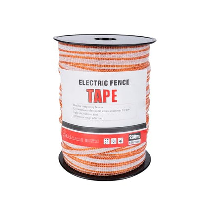 Electric Fence Tape 1/2 inch, Electric Fence Poly Tape 6ss Conductors 656' - color: 0.5 in, size: 656 FEET