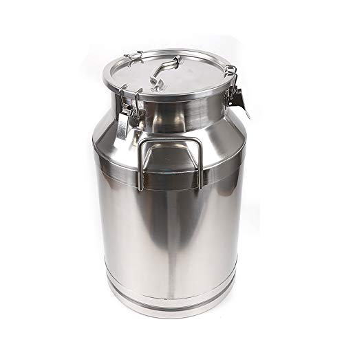 40 Liter 10.5 Gallon Stainless Steel Milk Can Wine Pail Bucket Milk Can Tote Jug Sealed Liquid Storage Barrel - size: 40L