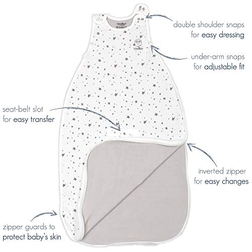 Woolino 4 Season Toddler Sleeping Bag, Merino Wool and Organic Cotton Baby Sleep Bag Sack, 2-4 Years, Birch Gray - color: Gray