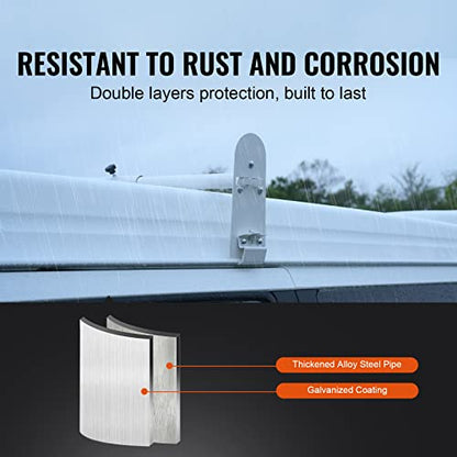 VEVOR Ladder Racks for Van, 40.2 inch-74.8 inch Adjustable Van Racks, 750 LBS Capacity Alloy Steel Roof Ladder Racks, Rain Gutter Racks Compatible with Minivans, Full-Size Vans, 3 Pcs White - size: for Full-size Vans