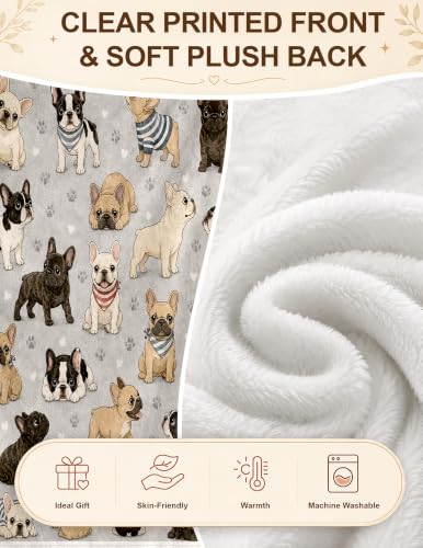 French Bulldog Gifts for Women Bulldog Owners Frenchie Dog Blanket 60*50 | Birthday Christmas Thanksgiving Bulldog Gifts for Frenchie Lovers French Bulldog Lovers French Bulldog Blanket - color: Bulldog