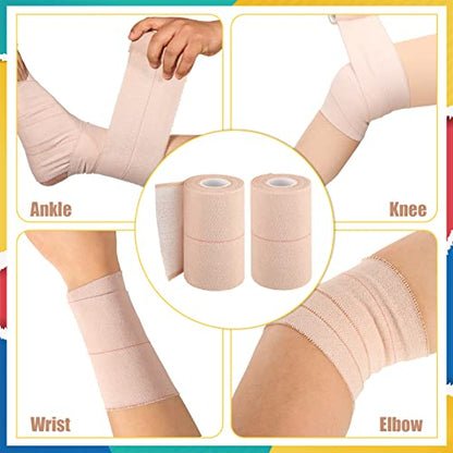 4 Rolls Elastic Tape Adhesive Elastic Tape Self Adhesive Bandage Wrap Flexible Stretch Bandages for Sports Ankle, Knee and Wrist Sprains Animal Pets, 5 Yard (4 Inch in Width) - size: 4 Inch in Width