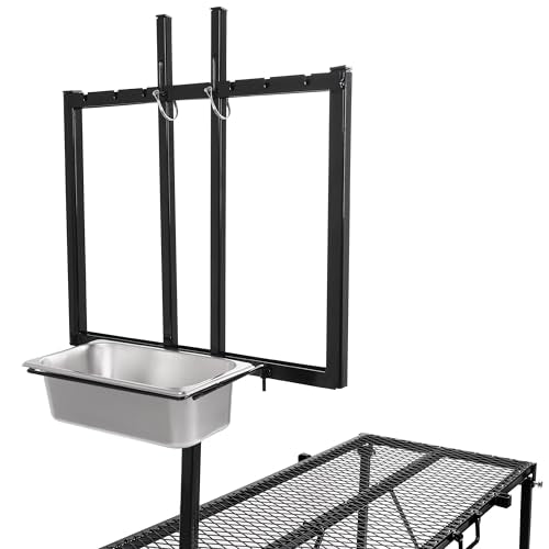 HECASA Sheep Milking Stand Livestock Feeder Rack Adjustable Headpiece - color: Black