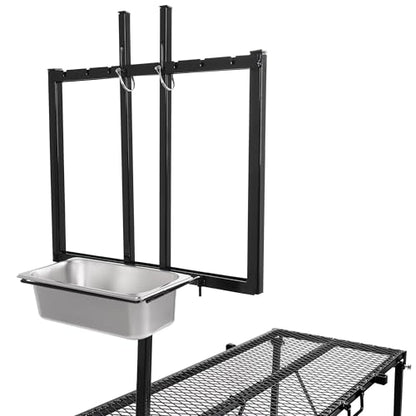 HECASA Sheep Milking Stand Livestock Feeder Rack Adjustable Headpiece - color: Black