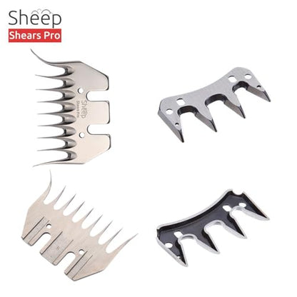 Sheep Shears Pro Clipper Blades 9 Tooth Curved Blade Replacement - size: 9 Tooth Curved Blade and Cutter set