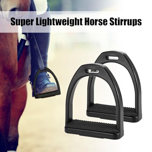 2 PCS High Strength Stirrups, Plastic Horse Riding Stirrups with Non Slip Rubber Pad, Horse Riding Tool Accessories for Kids (Small)