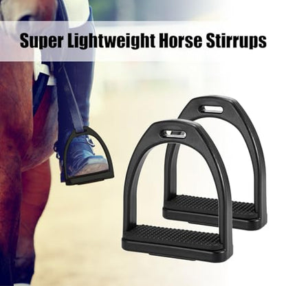2 PCS High Strength Stirrups, Plastic Horse Riding Stirrups with Non Slip Rubber Pad, Horse Riding Tool Accessories for Kids (Small)