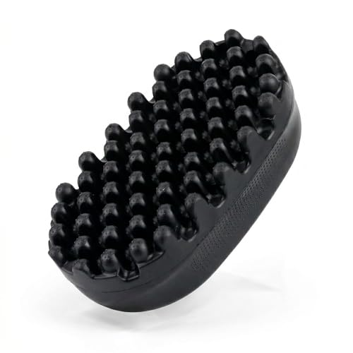 Large Size Black Rubber Curling Hair Brush Premium Twist Tool for Afro Curly Coiled 4C Hair Quick Easy Styling - size: Large