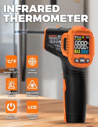 Non Contact Infrared Thermometer Gun POROMETISTO with MAX Measurement - size: IM02