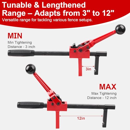 Chain Link Fence Stretcher Tool, Heavy Duty Ratchet Fence Tensioner
