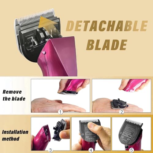 3 Pack 5-in-1 Replacement Clipper Blade, Detachable & Adjustable Dog Grooming Blade Compatible with Wahl Arco, Bravura, Chromado, Creativa, Figura, Motion & SuperGroom (Black) - color: Black, size: 3 Pack