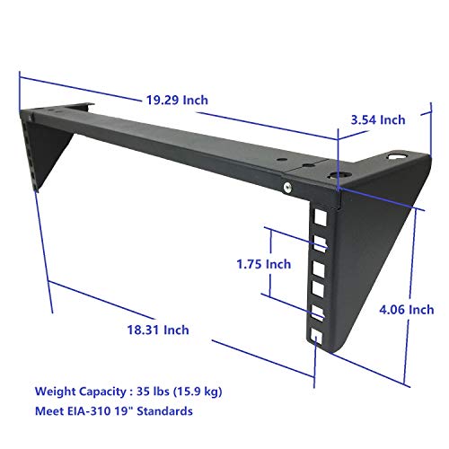 2U Steel Vertical Wall Mountable Server Rack Mount Bracket