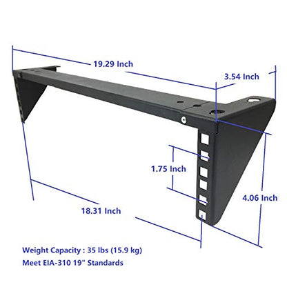 2U Steel Vertical Wall Mountable Server Rack Mount Bracket