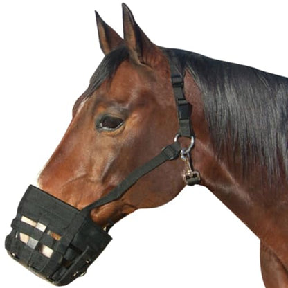 Best Friend Deluxe Grazing Muzzle with Attached Halter for Horses - Ventilated, Lightweight with Padded Noseband, Control Food Intake, Mini Size - size: Mini