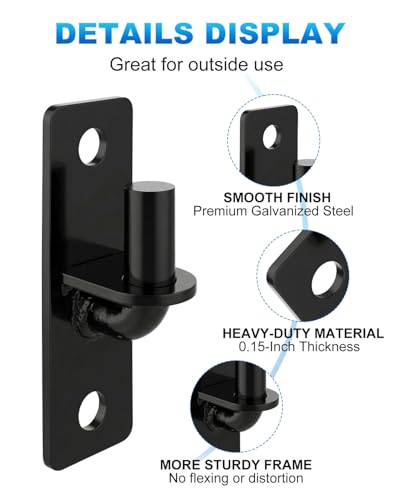 Gate Hinges Wall Mount with 5/8" Pin, 8 Pack Farm & Chain Link Gate Hinges - size: 8 Pack