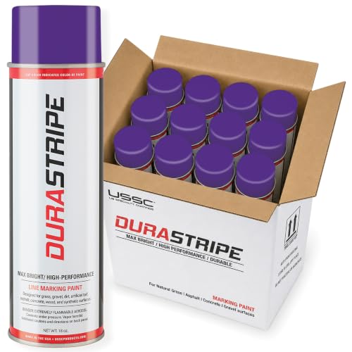 Athletic Field Marking Paint - (CASE) 12/18 Ounce Cans. The Most durable line marking paint available! Several colors to choose from. (Royal Purple) - color: Royal Purple