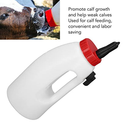 4L Calf Nursing Feeding Bottle, Calf Bottle with Nipple Handle Milk Pot Calves Nursing Milk Feeding Bottle with Handle Livestock Supplies