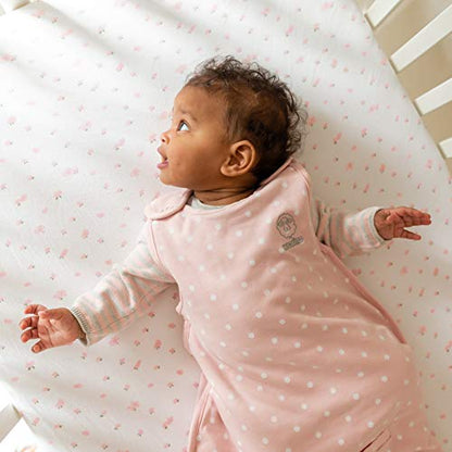 Woolino Merino Wool & Organic Cotton Baby Sleep Sack 2-24 Months – Ultimate 4-Season Baby Sleeping Bag, Universal Size Wearable Blanket, 2-Way Zipper & Adjustable Fit, Year-Round Use - Rose - color: Rose
