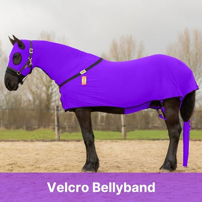 RESISTANCE Full Body Slinky with Zipper Hood and Belly Wrap, Various Sizes and Colors - color: Purple, size: Medium