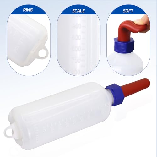 2 Pack Calf Nursing Bottle 1000ml, Livestock Feeding Bottle for Orphaned - size: 1000ml