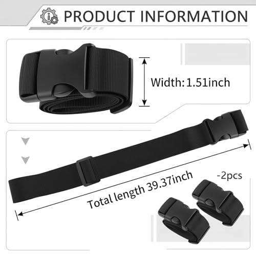 2PCS 39" Car Battery Straps,Adjustable Battery Box Strap with Quick Release Buckle for Securing Batteries Boxes,Universal Batteries Tie Down Strap for Trucks SUVs Boats
