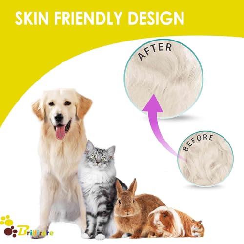 2 Pack Dog Grooming Comb Pet, Stainless Steel Cat Combs with Rounded Teeth, Professional Metal Tear Stain Remover, Dematting Tool for Small, Medium & Large Pets-7.5in - size: 2 Pack