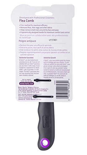 Hartz Groomer's Best Flea Comb for Dogs and Cats, Fine-Toothed Gentle Pet Comb for Detangling or Dematting Face & Paws (Pack of 1) - size: 1 Count (Pack of 1)