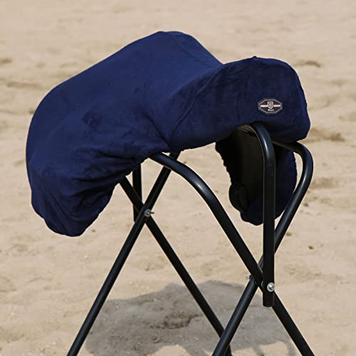 Harrison Howard Fleece Saddle Cover for GP/Close Contact Saddles, Dust Protection, Machine Washable, Elastic Fit -Navy - color: Navy, size: GP/CC-One Size