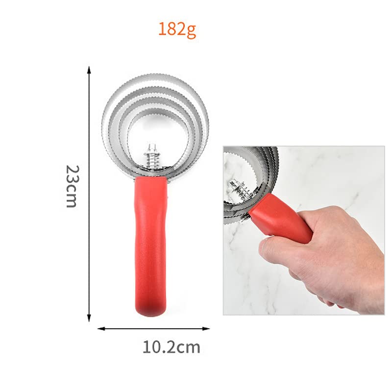 Curry Comb Stainless Steel Reversible Spring Horse Brush Scraper with Soft Rubber Grip Handle, 4Rings