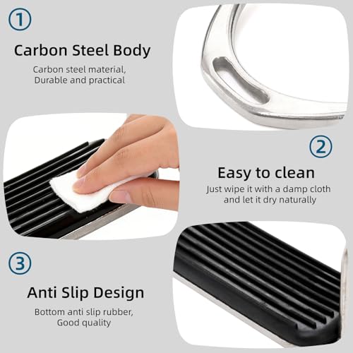 Cididu 2 Pack Horse Riding Stirrups, Metal Horse Saddle Stirrup with Rubber Pad, Safety Knee Ankle Protection Saddle Pain Stress Relief, Stirrup Irons for Trail Riding Training Beginners