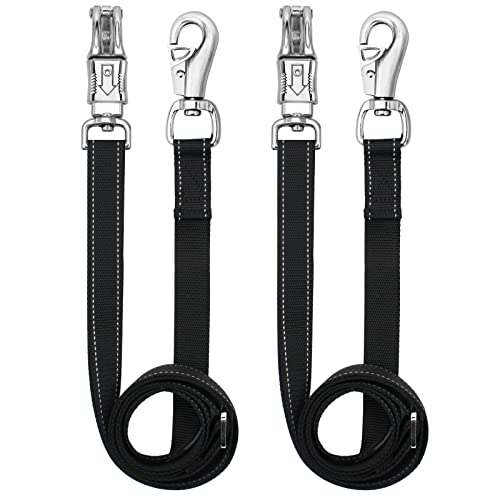 Cross Ties for Horse, Heavy Duty Nylon Trailer Tie - color: Black