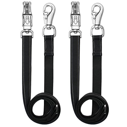 Cross Ties for Horse, Heavy Duty Nylon Trailer Tie - color: Black