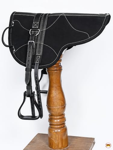 HILASON Bareback Treeless Saddle Pad Black 27" X 22"