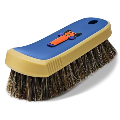 YeewayVeh Horse Hair Leather Cleaning Brush, Upgraded Long Bristle, Blue - color: Blue, size: 1 Pack
