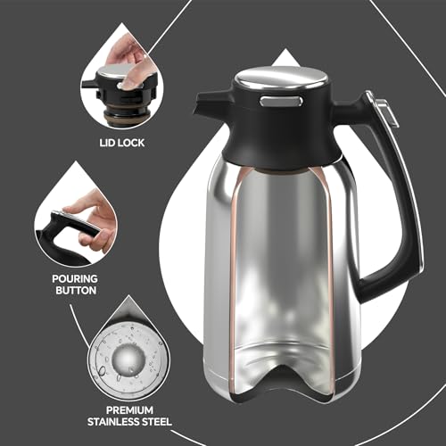 IDEUS Thermal Coffee Carafe 68oz, Beverage Dispenser Black - color: Black, size: 68 Ounces