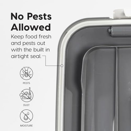 IRIS USA Dog Food Storage Container, Up to 54 lbs, Gray/Dark Gray - color: Gray/Dark Gray, size: 54 lbs
