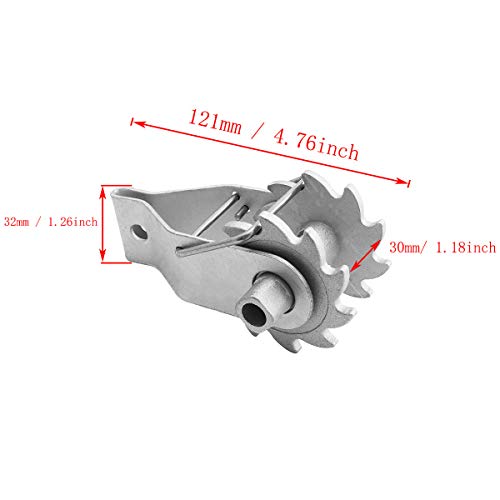 TAODAN 1PC Inline Wire Tensioner, Steel Clip Lock Wire Ratchet Tensioner, Electric Fence Strainer
