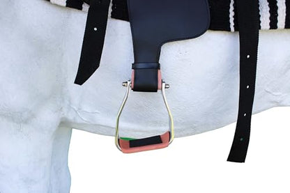 Western 5" Wide Engraved Angled Aluminum Slanted Saddle Stirrups 51253