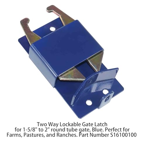 Two Way Lockable Gate Latch, Blue. Perfect for Farms, Pastures, and Ranches. Part Number S16100100 (Big Blue 2PACK) - size: BIG BLUE 2PACK
