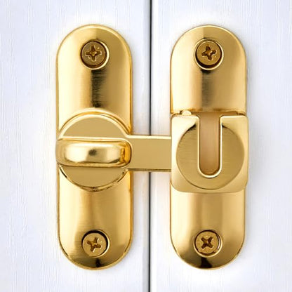 Gold 90/180 Degree Barn Door Latches,Flip Gate Lock - color: Gold