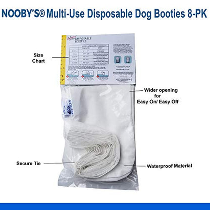 Wound Recovery Dog Boots 8-Pack by Nooby's. Protects Wounds, Bandages and Medications. Medical Dog Boots for Maximum Protection Indoors and During Short Walks. (Small: 1.75" - 2.5" Width) - size: SM: Width 1.75" - 2.5"