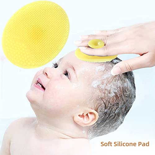 Elfzone Baby Hair Brush Comb Set 4PCS Wooden Bristle Cradle Cap Brush Gift | wooden brush set, soft goat bristle hair brush, silicone cradle cap brush, beech handle comb, ideal gift