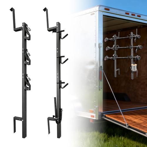 Black 3 Place Trimmer Weed Eater Rack for Open & Enclosed Trailer - size: 3 lock