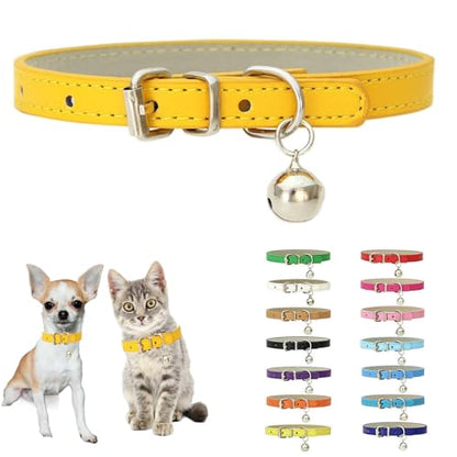 Gold XXS Dog Collar with Bell Puppy Collars Bells Cat Small Dog Bell Collar - color: Gold, size: XXS(Neck 5-8")