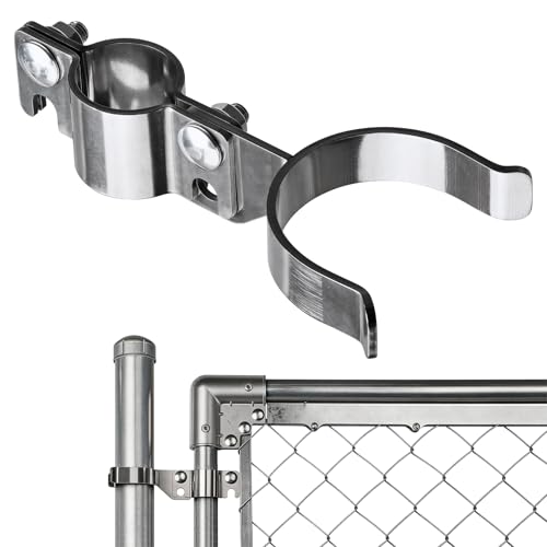 Stainless Steel 1-3/8" x 2-3/8" Chain Link Gate Latch （Fit 1-3/8" Gate Frame）, Heavy Duty Chain Link Fence Gate Fork Latch with Hole for Padlock 1Pack - color: 1-3/8"x2-3/8"