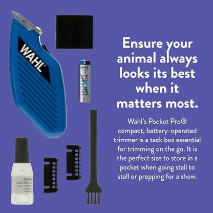 Wahl Professional Animal Pocket Pro Equine Trimmer Kit, Blue - color: Blue