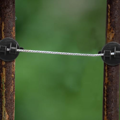 Frienda 25 Pcs Electric Fence Insulators Bulk Round Post Clips Electric Wire Insulators Wood Post Wire Holding for Garden Ranch Agriculture Farm Fence