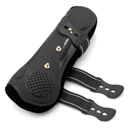 Jeffers Uniquely English Open Front Tendon for Horses, Pair, Medium - Ventilated Neoprene Horse Leg Protection for Tendons & High Impact Support, Jumping & Competition Riding Equine Boots - Black