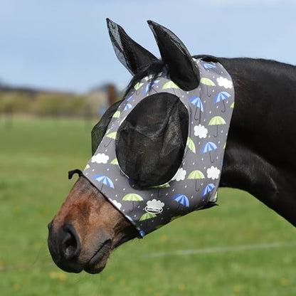WeatherBeeta Deluxe Stretch Bug Eye Saver with Ears, Umbrella Print, Pony - color: Umbrella Print, size: Pony
