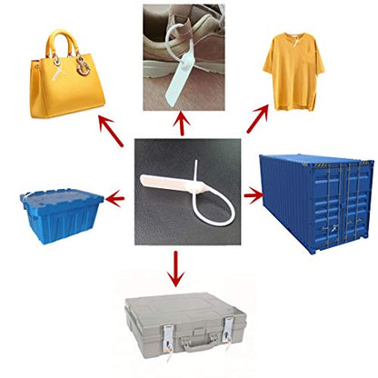 Pull-tite Plastc Security Seals Zip Ties Numbered,7.48",100pcs - color: White, size: 100pcs